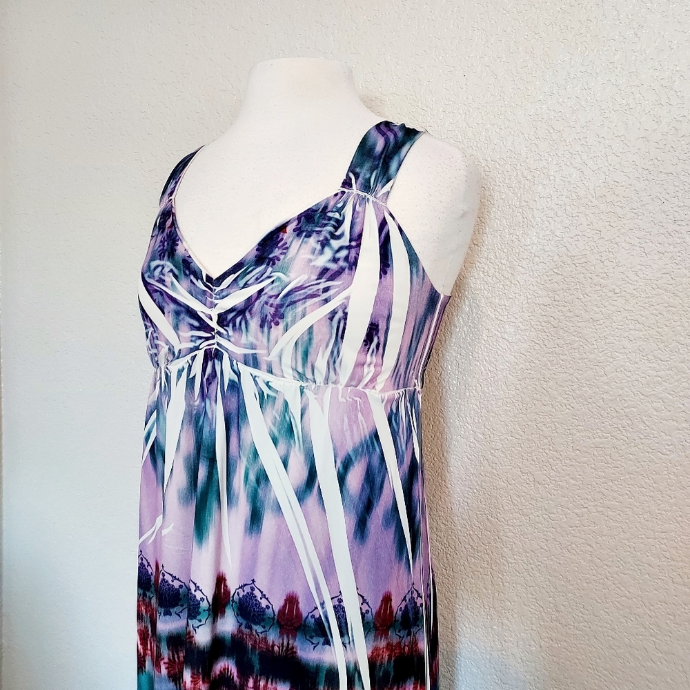 🔴3/$20 Mushka by Sienna Rose Lavender & Blue Maxi Dress Size PXS - Picture 6 of 11